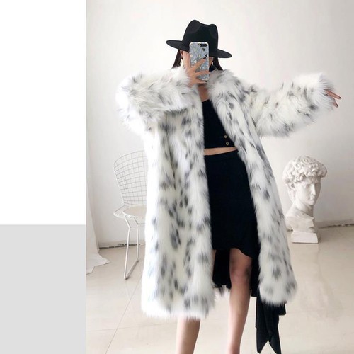Imitation Fox Fur Coat Women's Imitation Fur Coat, Thickened Loose Lapel Top - Picture 5 of 17