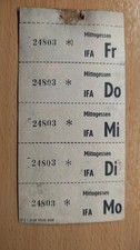 DDR -  Essenmarken - Wochenstreifen - VEB IFA - 1969
