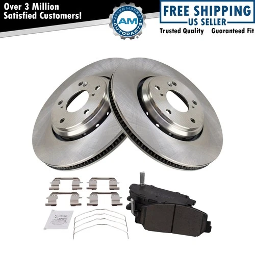 TRQ Front Brake Pad & Rotor Kit Fits 2017-2019 Acura 2016-2020 Honda