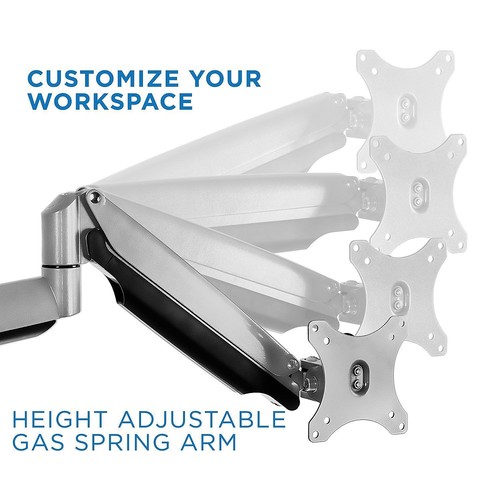 Mount-It! Height Adjustable Triple Monitor Mount Arms w/USB Port MI-2753 - 第 4/6 張圖片