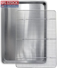 US Stock Aluminum Half Sheet Pan with Stainless Steel Cooling Rack 13x18