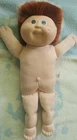 Vintage Cabbage Patch Kids Boy Doll Red Hair Green Eyes Soft Body Nude