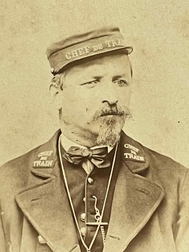 ALTES FOTO CDV ANONYM ZUGFÜHRER EISENBAHN EISENBAHNER +-1900 - Bild 2 von 3