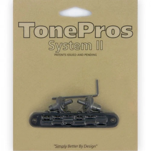 NEW TonePros TP6-B Standard Tuneomatic Nashville (small posts) Tone Pros - BLACK