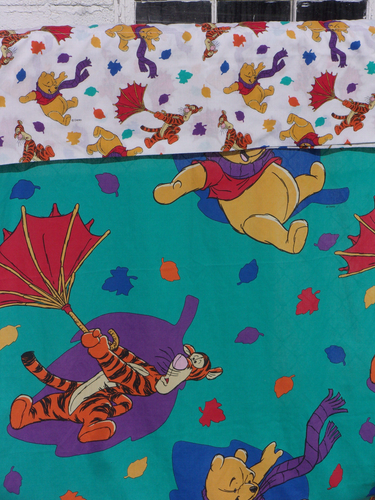 Tigger Panel Vtg Winnie the Pooh Curtains- 4 Panels 2 Valances 4 Tie Backs- Tigger ...