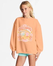 Billabong Girls Making Waves Fleece Top (Light Melon) Size 4 (XXS) NEW W TAG