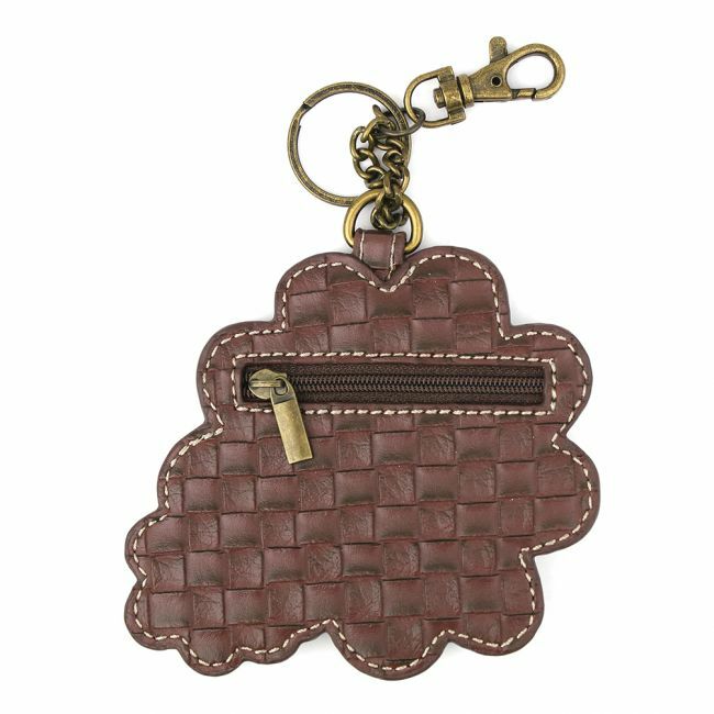 Chala Women's Canvas Crossbody Handbag - Daisy Patch Dark Brown With Brass Hardware