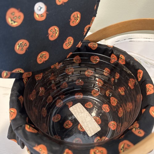 Longaberger Fall Pumpkin Basket Set Of 4 - Lids, Liners, Protectors S, M, L, XL - Picture 18 of 24