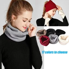 Women 100% Cashmere knittin Headbands Girl Ring Cowl Snood Scarves Winter collar
