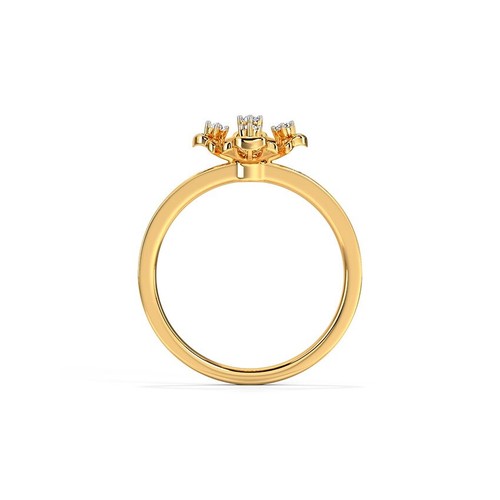 Women’s 14KT Yellow Gold Diamond Ring | 0.050 CT IJ-SI | GIA Certified - Picture 6 of 6