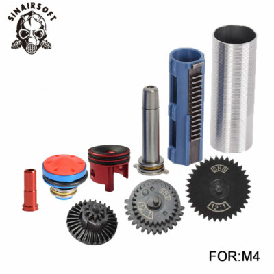 SHS 12:1 Gear Set 14 Teeth Piston Nozzle Cylinder Spring Guide Kit Airsoft AEG