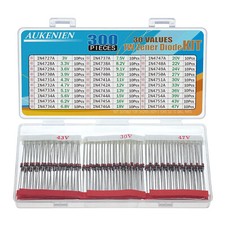 1W Zener Diode Z Dioden Sortiment Set 30 Wert Zenerdiode Kit 3V 3,3V 3,6V 3,9V 4