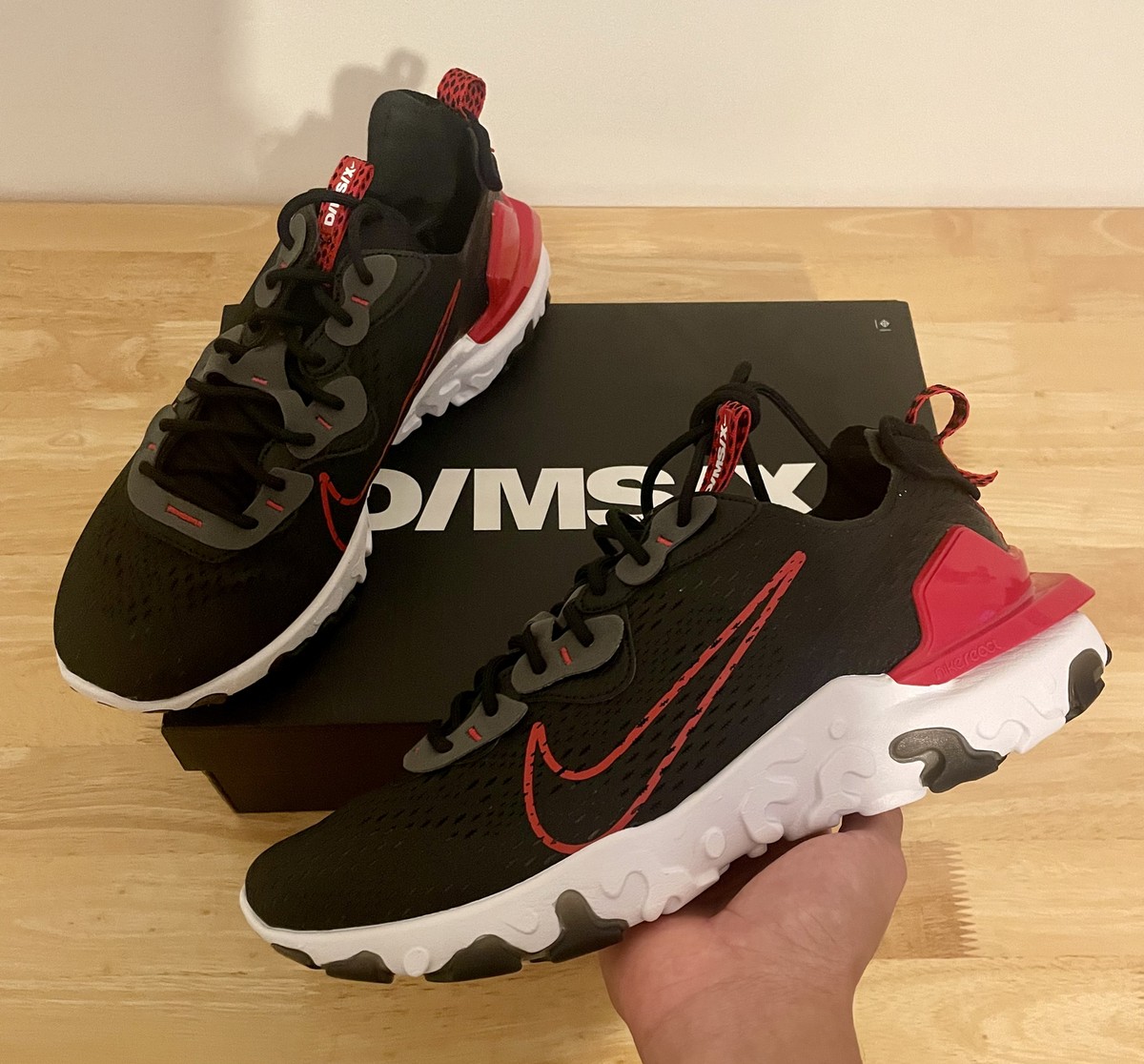 Nike React Vision Black University Red (Size 10) UK