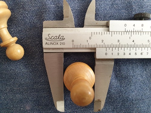 Staunton Holz Schachfiguren SCHACH ERSATZTEIL LAGER - 70er Jahre - Bauer hell - Bild 6 von 6