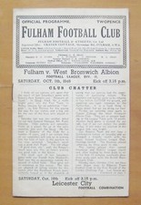 FULHAM v WEST BROMWICH ALBION 1948/1949 *VG Condition Football Programme*