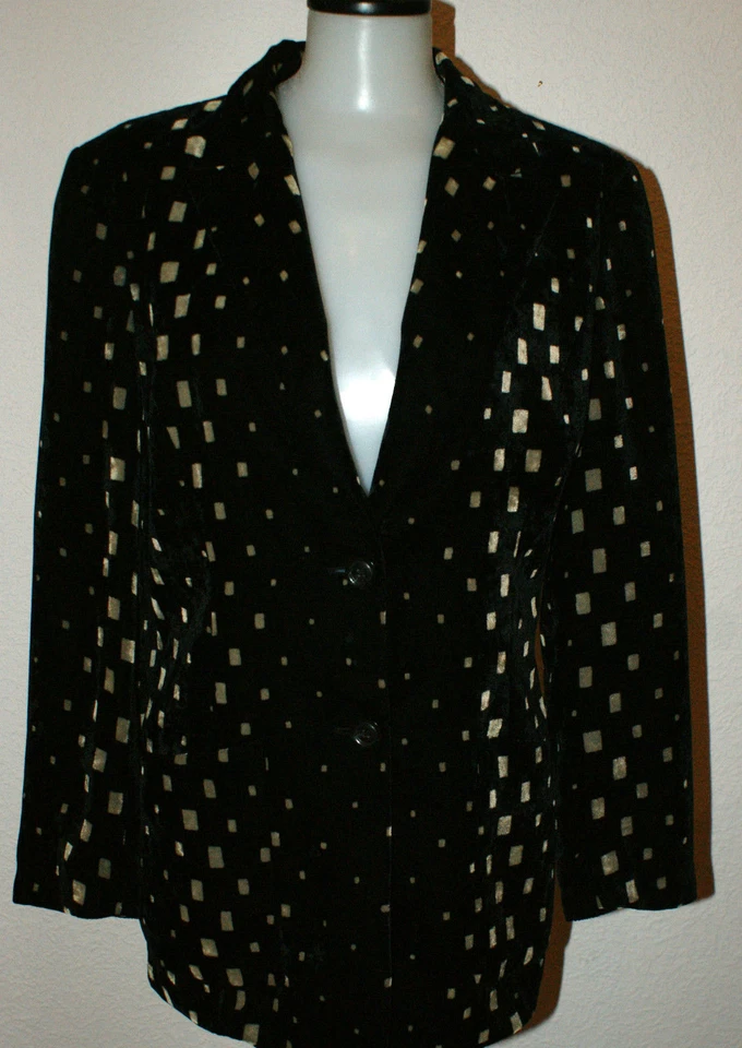 LUXUS ABEND Escada Couture SAMT laurel Blazer 38/40 NP980,-schwarz gold Karo TOP - Bild 1 von 1