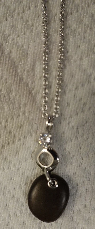 Collar de cadena de plata de ley 925 pájaro cantor 16" fósil Foto 3 de 4