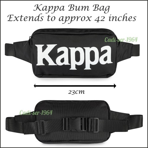 Kappa Bum Bag BLACK Athletic Fletcher Men's Bum Bag NEW - Picture 4 of 24