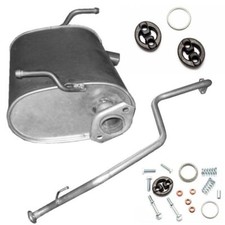 Auspuff  Mittelrohr Endschalldämpfer + Montagezubehör für Suzuki Jimny 1.3i -16V