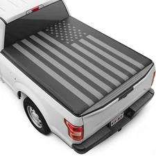 Flag Tonneau Cover for Ford F-150 2015-23 5.5ft Bed Soft Roll for F150 Truck Bed