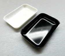 Sorting Trays Plastic for Diamonds Beads Gemstones White & Black Open Trays 2 pc