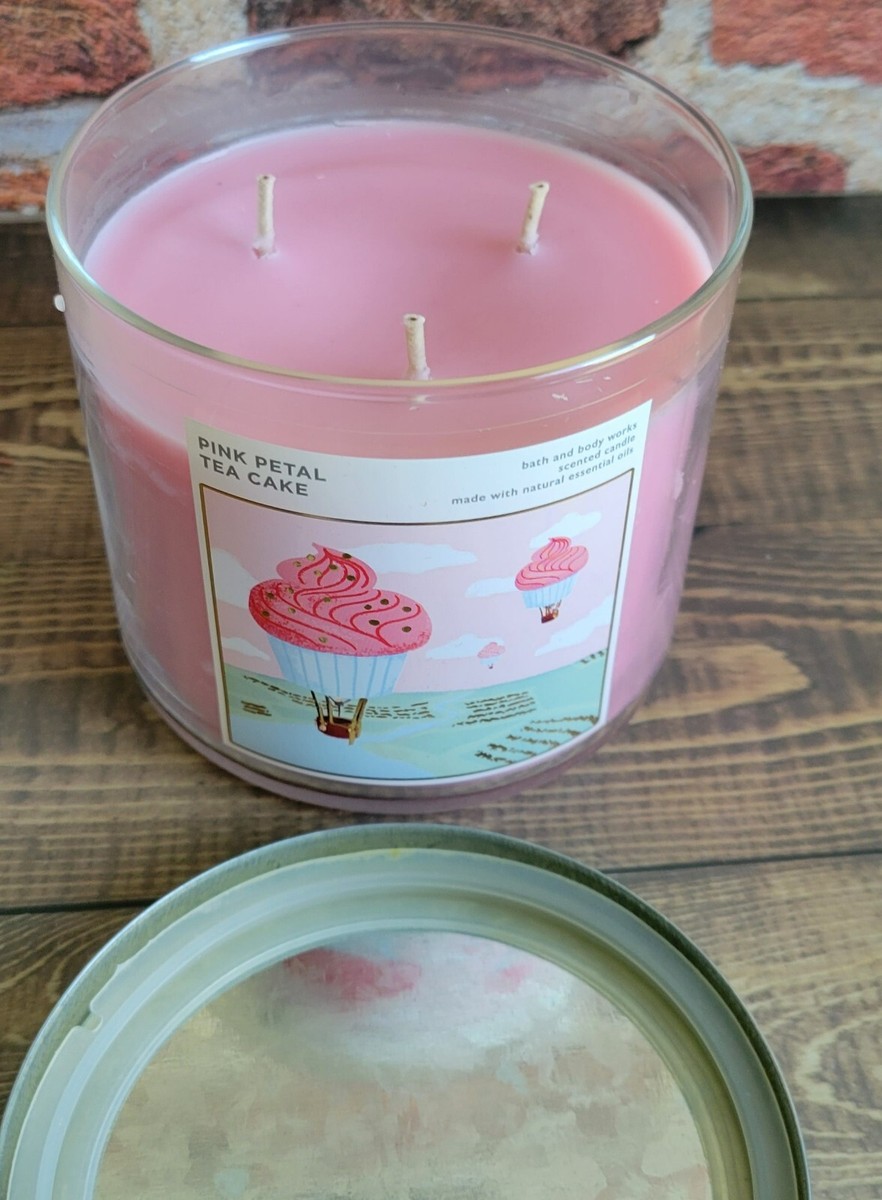 キャンドル BATH&BODYWORKS Candles (3set) bath and body works pink petal tea cake 3 wick candle 14.5 oz | eBay