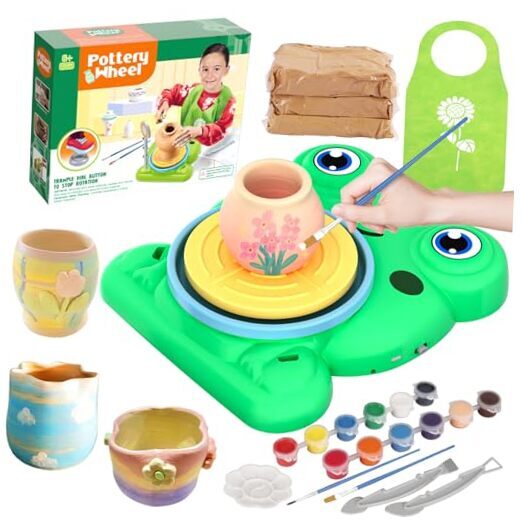 Pottery Wheel for Kids - Complete Pottery Painting Kit Arts and Crafts for