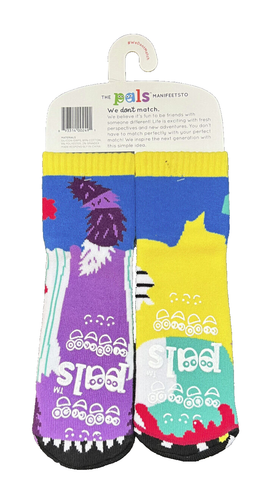 PALS - HALLOWEEN ZOMBIE WEREWOLF GRIP SOCKS - SIZE FOR KIDS 4 - 8 YEAR OLDS NEW - Picture 2 of 2