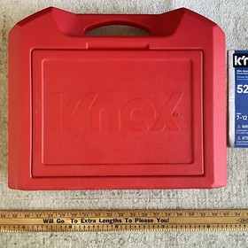 K'NEX Kinex red Hard Box Case filled with Knex !!