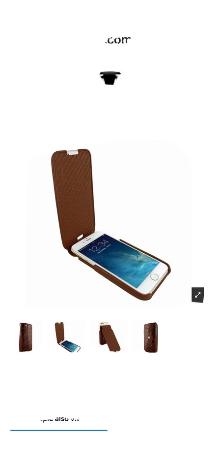 FUNDA PIEL FRAMA MAGNUM IPHONE 6 PLUS COLOR MARRÓN COCODRILO Foto 2 de 4