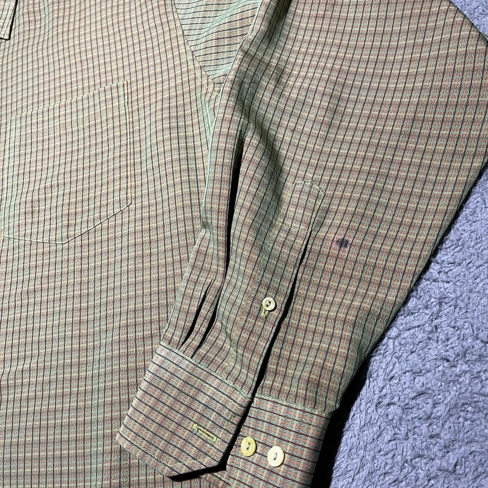 Bugatchi Uomo Shirt Mens XL Plaid Colorful Abstract Long Sleeve Button Up - Image 2 of 4