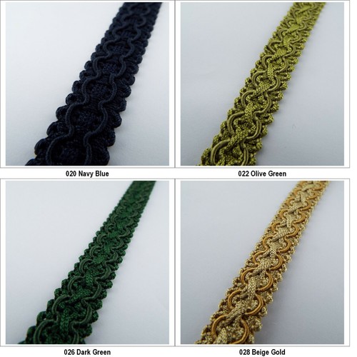 31 COLOUR 15mm Chain Gimp Braid Trim Upholstery Chair Costume BUY 1 2 4m+ 196 - Picture 5 of 36