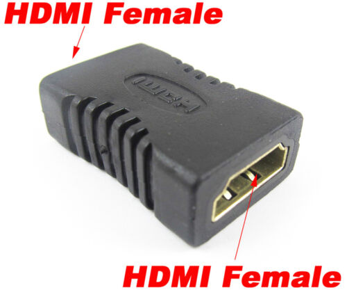 1pc 19pin HDMI Female to Female Straight Double Female Gold Adapter Converter - Picture 1 of 2