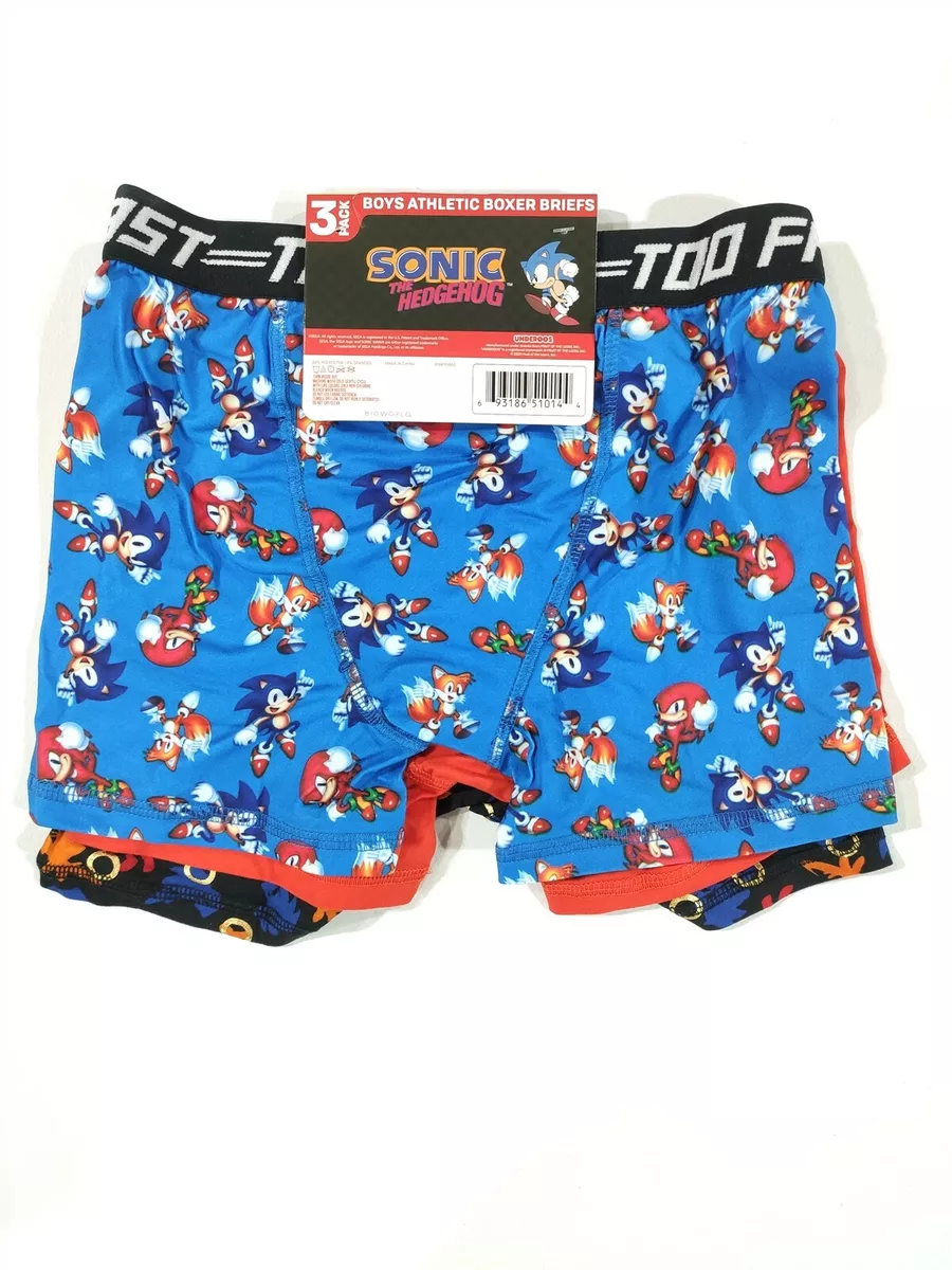 Boys Medium 8 Sonic the Hedgehog 3Pack Boxer Briefs Underwear