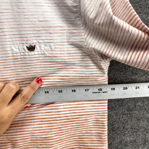 Five Four Shirt Men S Small Orange Striped Collared Button Up Long Sleeve Casual - Picture 6 of 8