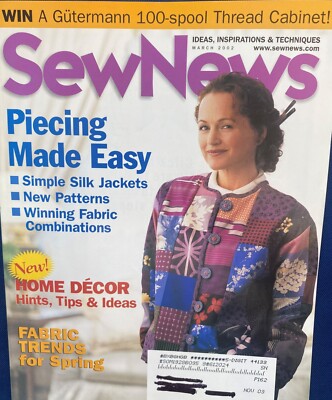 Sew News March 2002 Issue Piecing Made Easy Fabric Trends for Spring SN020