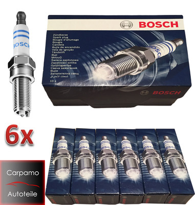 6x Bosch Zündkerze 0242235776 FR7KPP332 Audi A6 BMW E46 E60 E61 E70 E87 E90 E91