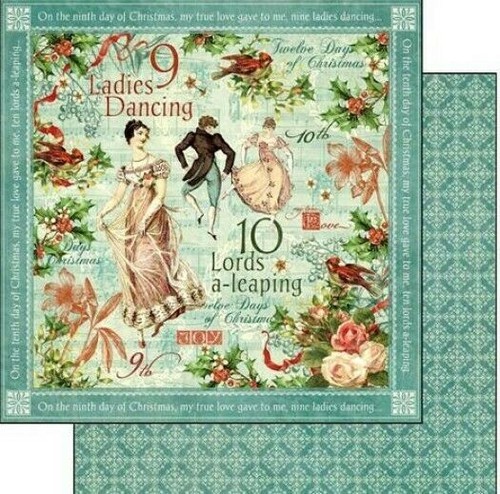 Graphic 45 Twelve Days Christmas Collection 12 x 12 Cardstock PICK Day - Picture 12 of 14