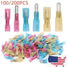 Waterproof Heat Shrink Bullet Female Male Wire Connector Crimp Terminals 10-22Ga