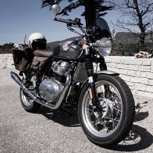 *UK STOCK* Tobacco Leather side Bag LH Royal Enfield Interceptor Continental 650 - Picture 3 of 4