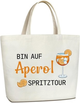 Aperol Geschenk Tasche, Große Einkaufstasche für Frauen, Freundin, Kollegin