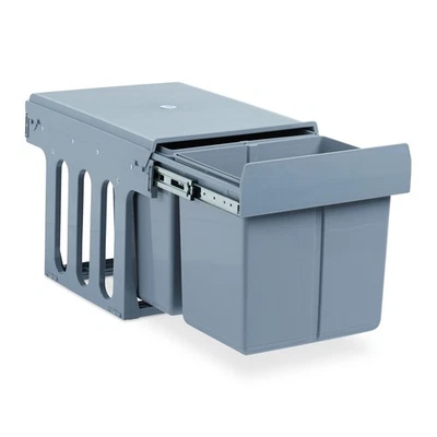 Einbaumülleimer küche Einbauabfalleimer Ausziehbarer Mülleimer 15 l grau - Bild 1 von 4