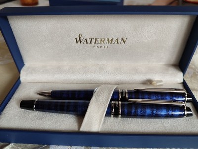   Waterman Expert Füllfederhalter + Bleistift  Blau/Silber NEU ! 
