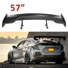 Rear Trunk Spoiler Lip Wing Carbon Fiber Color Upper 57inch For Honda Civic