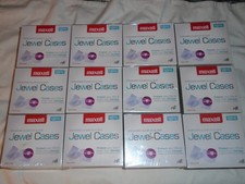 Set of 12 Maxwell CD-360 CD DVD Jewel Cases 12-Packs Clear Sealed 144 Total NEW