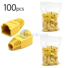 100x Yellow CAT5E CAT6 RJ45 Ethernet Network Cable Strain Relief Boots