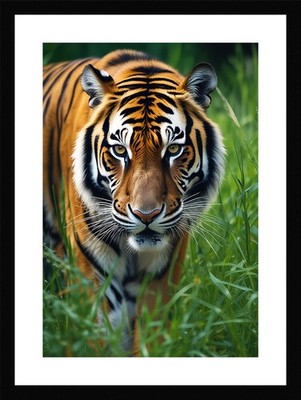 Modern Tiger Framed Wall Art Poster Canvas Print Picture