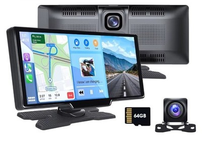   10,26'' Wireless CarPlay Android Auto Smart Screen Dash Monitor + Kameras