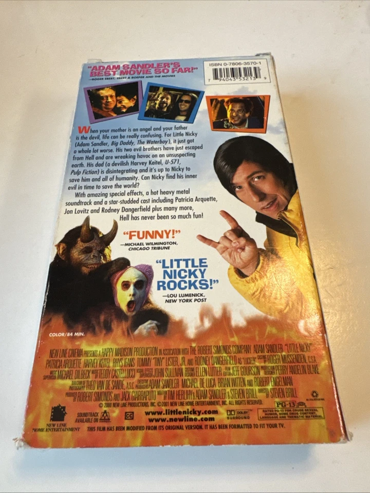 Little Nicky (VHS, 2001) Adam Sandler Cult NICE - Image 2 of 4