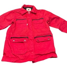 Burton Dry Ride Red Kids Hooded Jacket Size Medium Nylon Ski Snow Waterproof